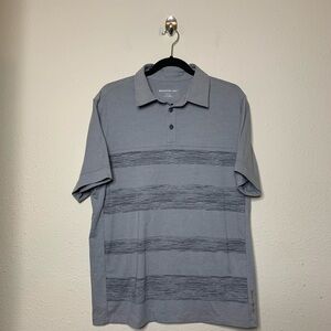 Beachbody Striped Fusion Short Sleeve Polo Shirt Size M